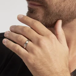 Histoire d'Or Alliance Rominus Ruban Plat Palladium Blanc Clearance