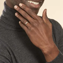 Histoire d'Or Alliance Rominus Ruban Plat Palladium Blanc Best