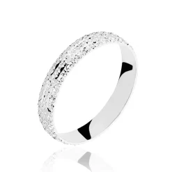 Histoire d'Or Alliance Roxie Ruban Plat or blanc Hot