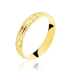 Histoire d'Or Alliance Roxie Ruban Plat or jaune New