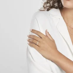 Histoire d'Or Alliance Roxie Ruban Plat or jaune New