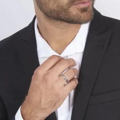 Histoire d'Or Alliance Ruban Mat Et Billant Biseautee Palladium Blanc Best