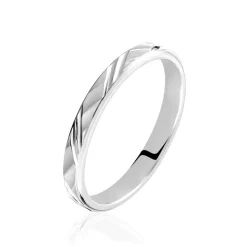 Histoire d'Or Alliance Samiha Ruban Plat Or Blanc Clearance