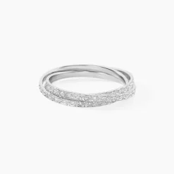 Histoire d'Or Alliance Shelena Ruban Plat Or Blanc