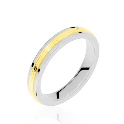 Histoire d'Or Alliance Shirlee Ruban Plat Or Bicolore Hot