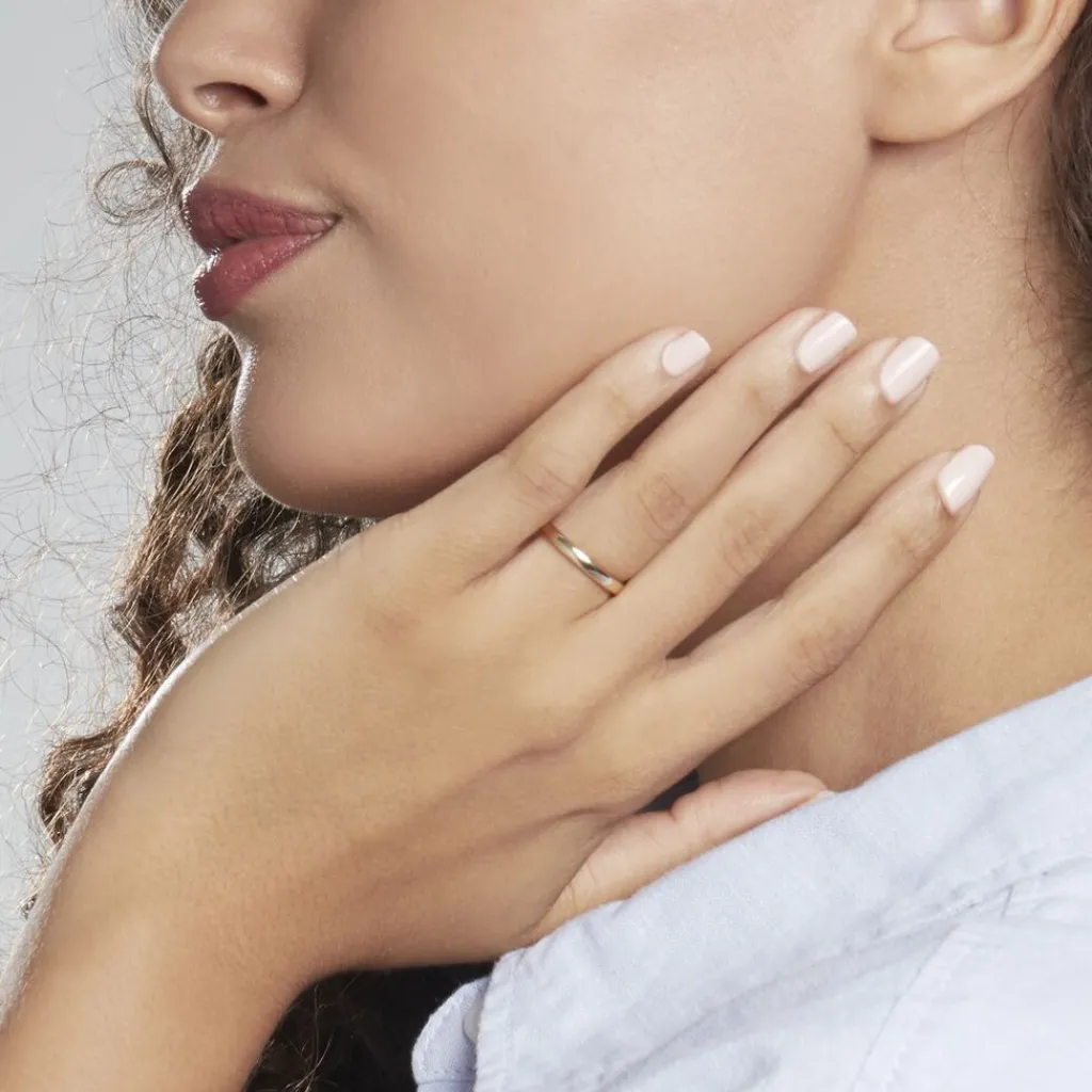 Histoire d'Or Alliance Sirona Demi Jonc Confort or blanc Online