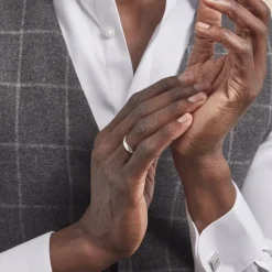 Histoire d'Or Alliance Sirona Demi Jonc Confort or blanc Discount