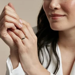 Histoire d'Or Alliance Sirona Demi Jonc Confort Or Jaune or blanc Discount