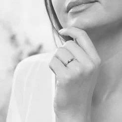 Histoire d'Or Alliance Sonia Demi Jonc Confort or blanc Outlet