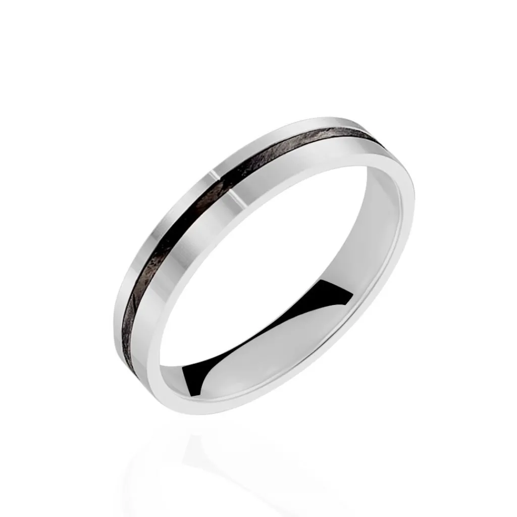 Histoire d'Or Alliance Telio Ruban Plat Or Blanc Outlet