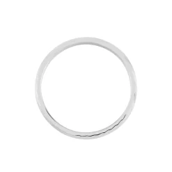 Histoire d'Or Alliance Twiggy Demi Jonc Classique Argent Blanc Clearance