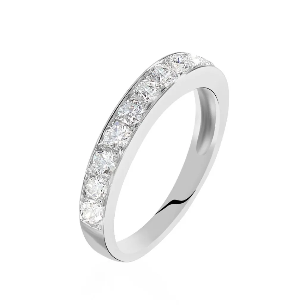 Histoire d'Or Alliance Valentine Or Blanc Diamant Synthetique Sale