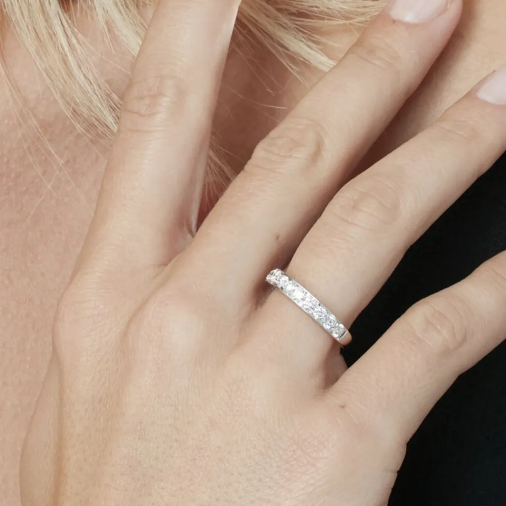 Histoire d'Or Alliance Valentine Or Blanc Diamant Synthetique Sale