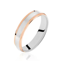 Histoire d'Or Alliance Valliamee Or Bicolore New