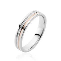 Histoire d'Or Alliance Viktorina Ruban Plat Or Bicolore Online