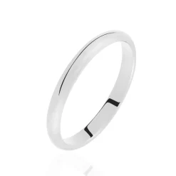 Histoire d'Or Aphroditia Demi Jonc Bombe Trouwring Wit Platina platine blanc Discount