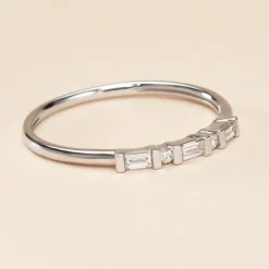 Histoire d'Or Bague 1986 Or Blanc Diamant Outlet