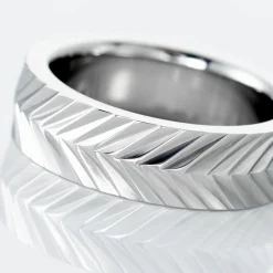 Histoire d'Or Bague Acier Blanc Jancis