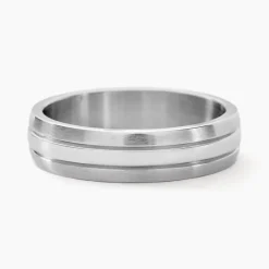 Histoire d'Or Bague Acier Blanc John Hot