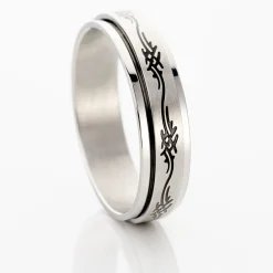 Histoire d'Or Bague Acier Blanc Lucas New