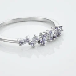 Histoire d'Or Bague Adonia argent blanc oxyde de zirconium bleu Clearance