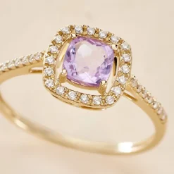 Histoire d'Or Bague Adrienna Or Jaune Améthyste Oxyde De Zirconium or jaune améthyste rose Clearance