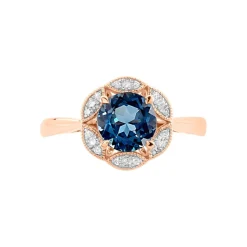 Histoire d'Or Bague Adryene Or Rose Topaze Et Oxyde De Zirconium Outlet