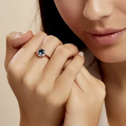 Histoire d'Or Bague Adryene Or Rose Topaze Et Oxyde De Zirconium Outlet