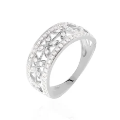 Histoire d'Or Bague Aella Or Blanc Oxyde De Zirconium