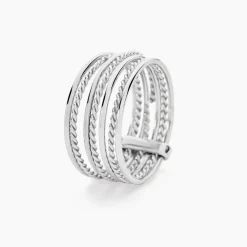 Histoire d'Or Bague Afiwa Argent Blanc Sale