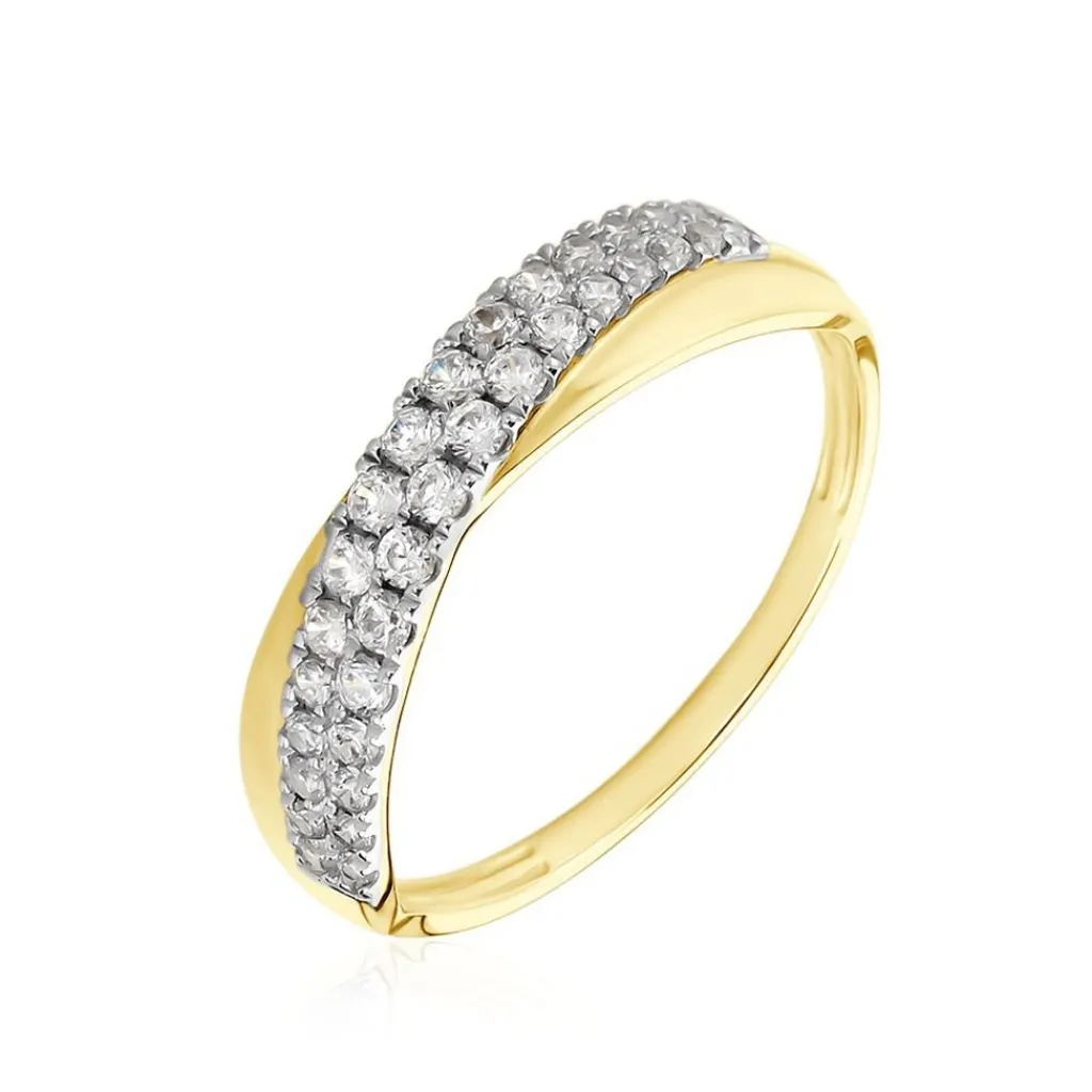 Histoire d'Or Bague Aglae De Zirconium or jaune oxyde