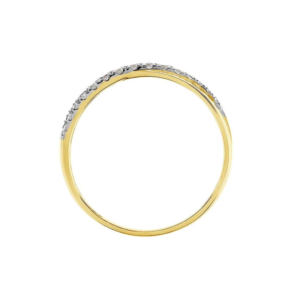 Histoire d'Or Bague Aglae De Zirconium or jaune oxyde