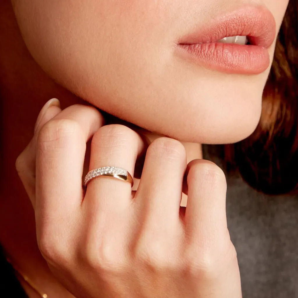 Histoire d'Or Bague Aglae De Zirconium or jaune oxyde