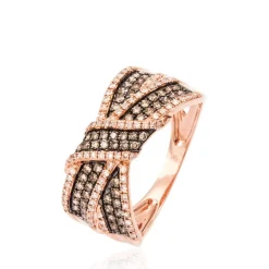 Histoire d'Or Bague Agnes Or Rose Diamant or rose diamant brun