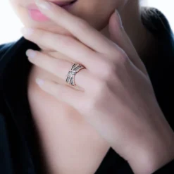 Histoire d'Or Bague Agnes Or Rose Diamant or rose diamant brun Discount