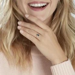 Histoire d'Or Bague Aimie Or Rose Topaze Et Oxyde De Zirconium Sale