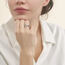 Histoire d'Or Bague Aina Or Blanc Diamant Outlet