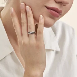 Histoire d'Or Bague Aina Or Blanc Diamant Outlet