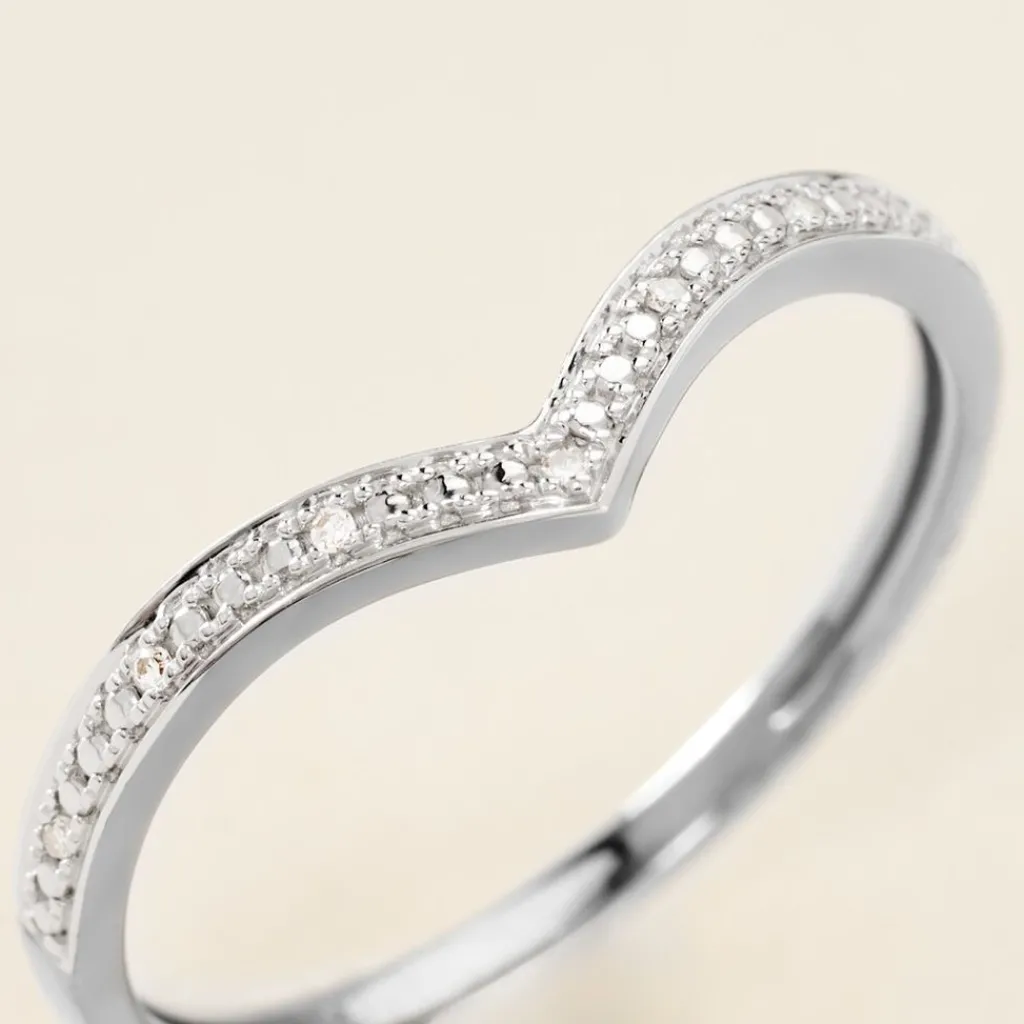 Histoire d'Or Bague Aindreas Or Blanc Diamant