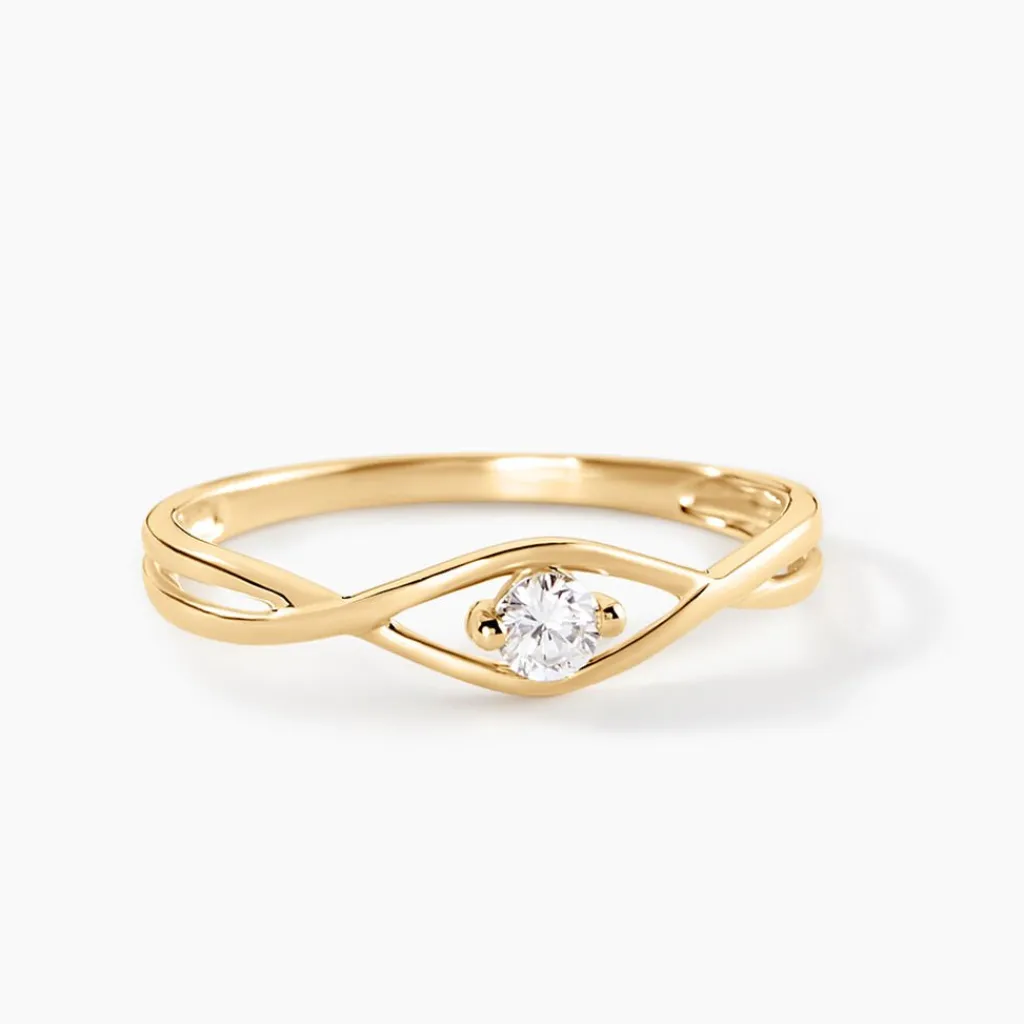 Histoire d'Or Bague Aindriu Or Jaune Diamant Synthétique Clearance
