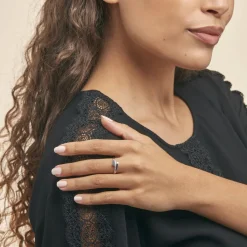 Histoire d'Or Bague Ainhoa Or Blanc Diamant New