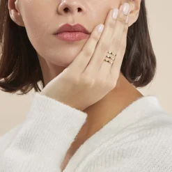 Histoire d'Or Bague Ajustable Adel acier doré Hot