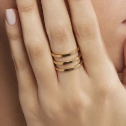 Histoire d'Or Bague Ajustable Adel acier doré Hot