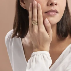 Histoire d'Or Bague Ajustable Agostino Acier Doré Sale