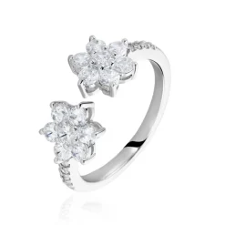 Histoire d'Or Bague Ajustable Sarette Argent Blanc Oxyde De Zirconium Clearance