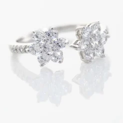 Histoire d'Or Bague Ajustable Sarette Argent Blanc Oxyde De Zirconium Clearance