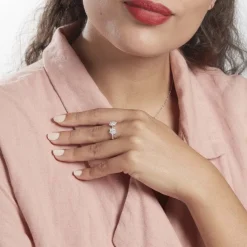 Histoire d'Or Bague Ajustable Sarette Argent Blanc Oxyde De Zirconium Clearance