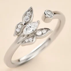 Histoire d'Or Bague Alill Argent Blanc Oxyde De Zirconium Sale