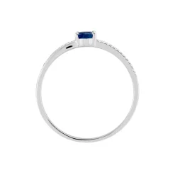 Histoire d'Or Bague Alyse Or Blanc Saphir Et Diamant Outlet