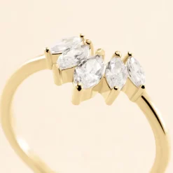 Histoire d'Or Bague Amazonia Plaqué Or Jaune Oxyde De Zirconium Sale